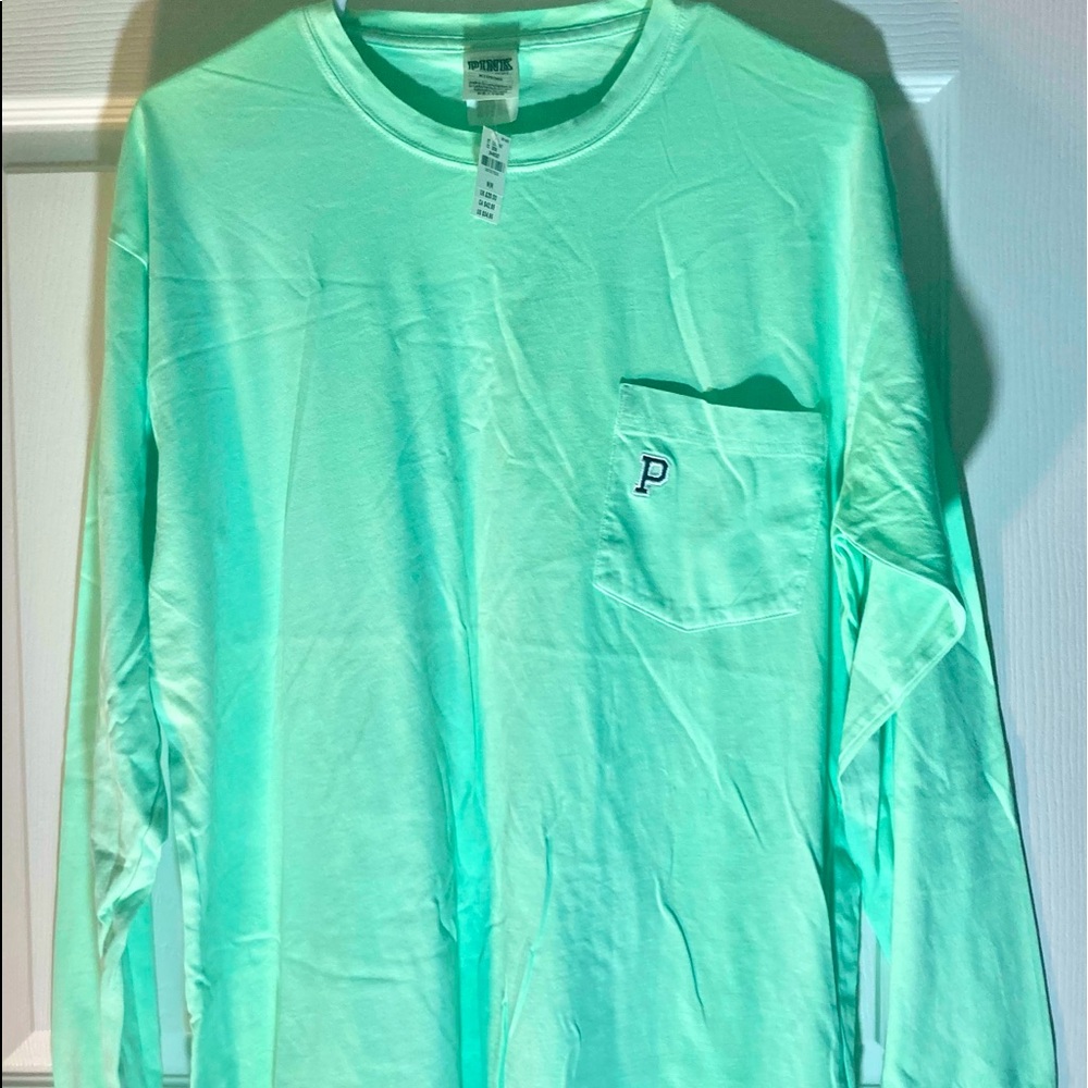 NWT Love pink Victoria’s Secret Campus long sleeve T shirt
